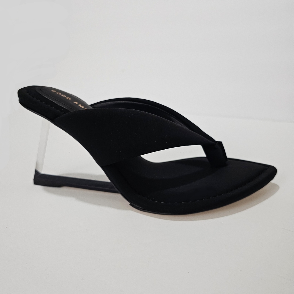 GOOD AMERICAN Size 7 WEDGE SANDAL BLACK NEOPRENEA WOMENS - Picture 3 of 10